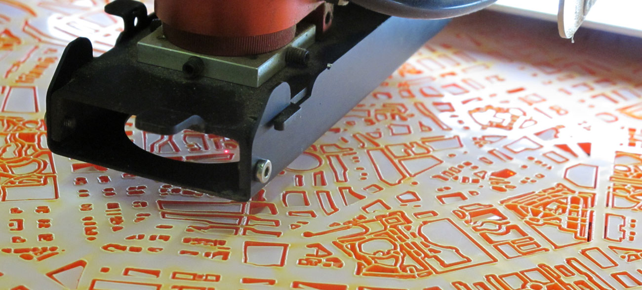 Streets Clock Laser Cutter