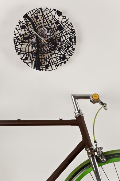 Streets Clock with Bike