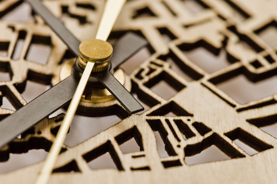 Streets Clock Wood